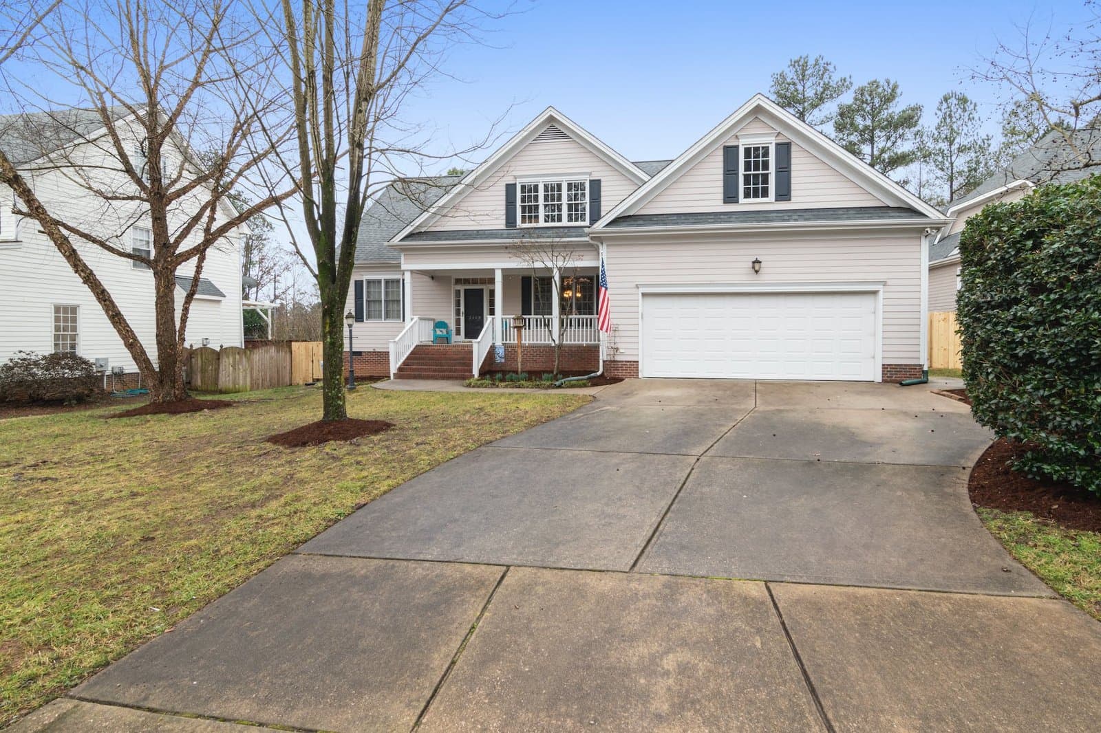 american house in suburb